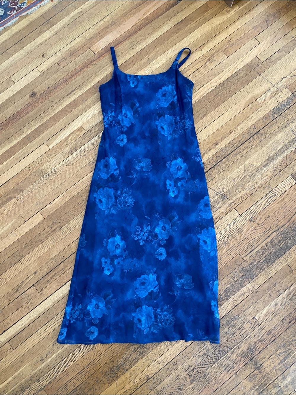 Jessica Howard Royal Blue Floral Slip Midi Dress